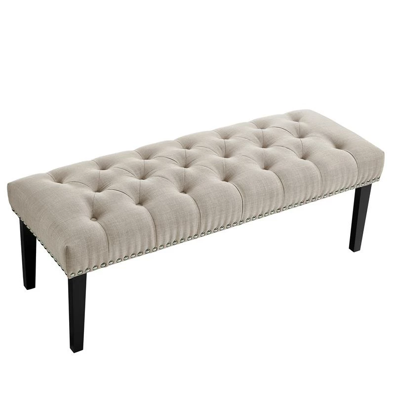 Flash Sale π₯ Home Fare Beige Diamond Button Tufted Upholstered Bed Bench π 2 Flash Sale π₯ Home Fare Beige Diamond Button Tufted Upholstered Bed Bench π - Image 2