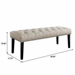 Flash Sale π₯ Home Fare Beige Diamond Button Tufted Upholstered Bed Bench π 13 Flash Sale π₯ Home Fare Beige Diamond Button Tufted Upholstered Bed Bench π -Bedroom Benches Store 2129993 6 L