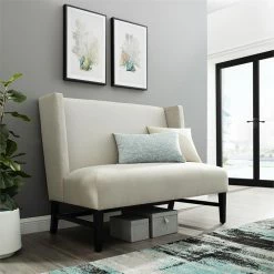 Best reviews of π Home Fare Shelter Back Wood Base Entryway Bench In Beige β 14 Best reviews of π Home Fare Shelter Back Wood Base Entryway Bench In Beige β -Bedroom Benches Store 2129995 5 L