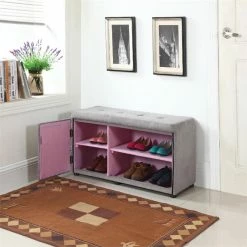 Cheap π― ORE International 18" Tall Polyurethane Storage Bench In Gray/Pink π 8 Cheap π― ORE International 18" Tall Polyurethane Storage Bench In Gray/Pink π -Bedroom Benches Store 2133004 2 L