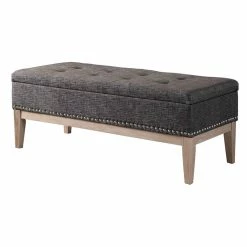 Best Pirce π ORE International 18" Tall Polyurethane Storage Bench In Brown/Gray π