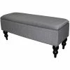 Coupon 😍 ORE International 17.5" Tall Polyurethane Storage Bench In Gray 🤩