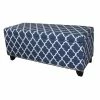 Promo ✔️ ORE International 18" Tall Polyurethane Storage Bench In Blue 👍