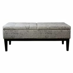 Best deal π€© ORE International 19.5" Transitional Polyurethane Storage Bench In Beige/Black π