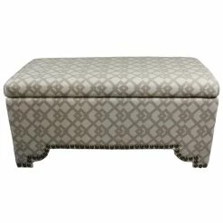 Buy 😀 ORE International 17.75" Tall Polyurethane Storage Bench In Beige ✨