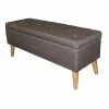 Budget 🤩 ORE International 17" Tall Polyurethane Storage Bench In Gray 👏