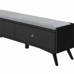 New π₯ Alpine Furniture Flynn Wood Bench In Black π€© 12 New π₯ Alpine Furniture Flynn Wood Bench In Black π€© -Bedroom Benches Store 2134586 3 L