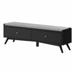New π₯ Alpine Furniture Flynn Wood Bench In Black π€© 17 New π₯ Alpine Furniture Flynn Wood Bench In Black π€© -Bedroom Benches Store 2134586 8 L