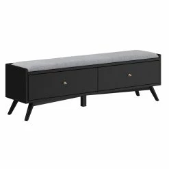 New π₯ Alpine Furniture Flynn Wood Bench In Black π€©
