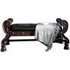 Cheapest 🎉 Bowery Hill Faux Leather Bedroom Bench In Dark Brown 🔔