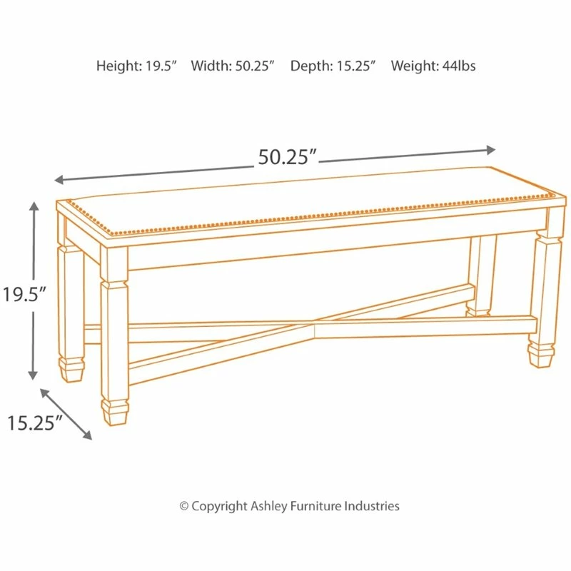 Cheap π― Bowery Hill Large Upholstered Dining Bench In White And Brown βοΈ 10 Cheap π― Bowery Hill Large Upholstered Dining Bench In White And Brown βοΈ - Image 10