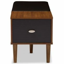 Hot Sale 😍 Allora Faux Leather Multi Purpose Bench In Oak 🎉 -Bedroom Benches Store 2138529 3 L