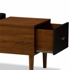 Hot Sale 😍 Allora Faux Leather Multi Purpose Bench In Oak 🎉 -Bedroom Benches Store 2138529 5 L