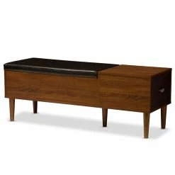 Hot Sale 😍 Allora Faux Leather Multi Purpose Bench In Oak 🎉