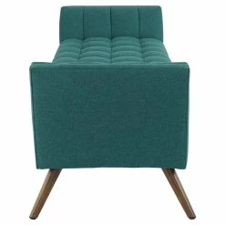 Outlet 👏 Allora Upholstered Fabric Bedroom Bench In Turquoise 👍 -Bedroom Benches Store 2138546 4 L