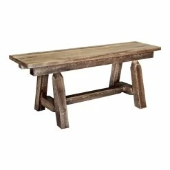 Wholesale 𧨠Montana Woodworks Homestead Handcrafted Wood Plank Style Bench In Brown π