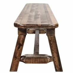 Top 10 👍 Montana Woodworks Homestead 5ft Solid Pine Wood Plank Style Bench In Brown ❤️ -Bedroom Benches Store 2166052 3 L