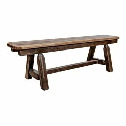 Top 10 π Montana Woodworks Homestead 5ft Solid Pine Wood Plank Style Bench In Brown β€οΈ