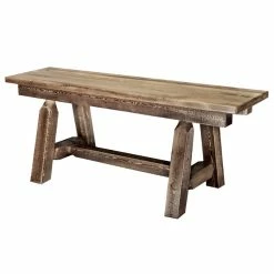 Outlet ✔️ Montana Woodworks Homestead 6ft Solid Wood Plank Style Bench In Brown ✔️ -Bedroom Benches Store 2166084 2 L