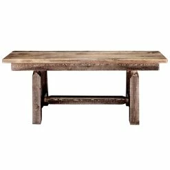 Outlet ✔️ Montana Woodworks Homestead 6ft Solid Wood Plank Style Bench In Brown ✔️ -Bedroom Benches Store 2166084 3 L