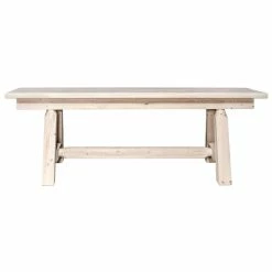 Outlet 😍 Montana Woodworks Homestead 6ft Pine Wood Plank Style Bench In Natural 🧨 -Bedroom Benches Store 2166088 3 L