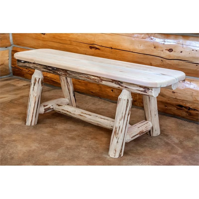 Hot Sale βοΈ Montana Woodworks 45" Handcrafted Wood Plank Style Bench In Natural π 2 Hot Sale βοΈ Montana Woodworks 45" Handcrafted Wood Plank Style Bench In Natural π - Image 2