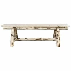 Budget π Montana Woodworks 5ft Handcrafted Wood Plank Style Bench In Natural π 6 Budget π Montana Woodworks 5ft Handcrafted Wood Plank Style Bench In Natural π -Bedroom Benches Store 2166195 2 L