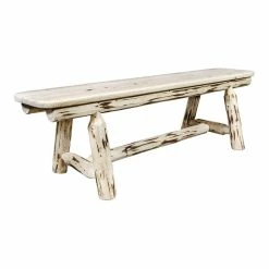 Budget 🌟 Montana Woodworks 5ft Handcrafted Wood Plank Style Bench In Natural 🌟