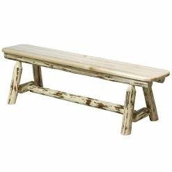 Best reviews of 🎉 Montana Woodworks 6ft Solid Wood Plank Style Bench In Natural Lacquered 🎉 -Bedroom Benches Store 2166215 2 L