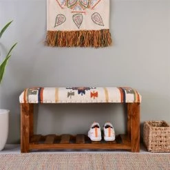 Promo 🎉 TDI Home Wood Entryway 👟 Shoe Storage Bench In Multi-Color 🎉 -Bedroom Benches Store 2184264 2 L
