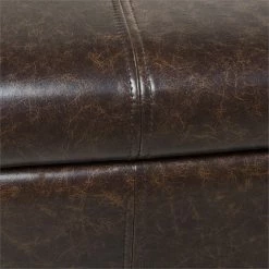 Best deal 👏 Jennifer Taylor Home Ryan Upholstered Storage Accent Bench Vintage Brown 🧨 -Bedroom Benches Store 2186788 7 L