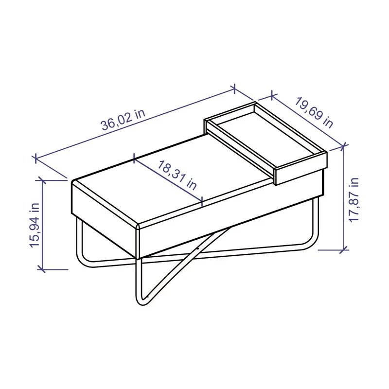 Outlet βοΈ Casabianca Furniture Modern Ace Engineered Wood Bench In Gray π€© 5 Outlet βοΈ Casabianca Furniture Modern Ace Engineered Wood Bench In Gray π€© - Image 5