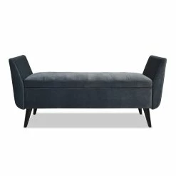 Cheapest 🎁 Jennifer Taylor Home Duff Modern Upholstered Flip Top Storage Bench Steel Gray 🎉 -Bedroom Benches Store 2265510 9 L