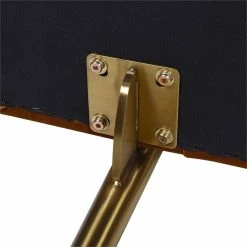 Coupon 👍 Jennifer Taylor Home Aria Upholstered Gold Accent Bench Burnt Orange ⌛ -Bedroom Benches Store 2275748 10 L