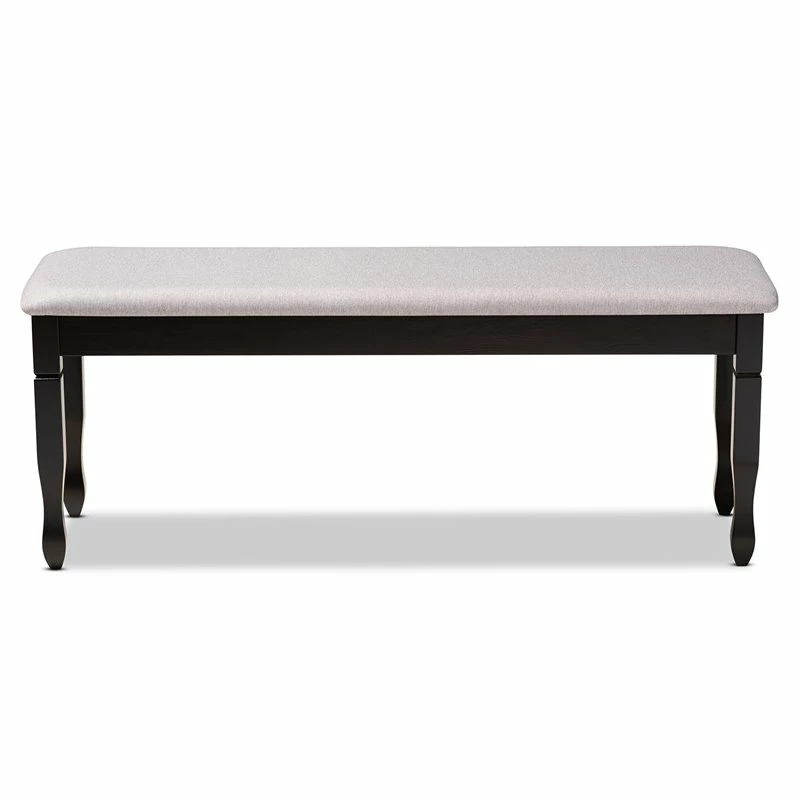 Best Sale π Bowery Hill Modern Grey Upholstered And Brown Finished Wood Dining Bench π€© 1 Best Sale π Bowery Hill Modern Grey Upholstered And Brown Finished Wood Dining Bench π€©