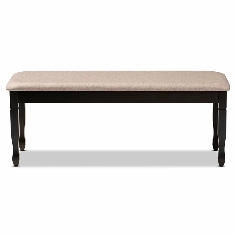 Best Sale 𧨠Bowery Hill Modern Upholstered And Brown Finished Wood Dining Bench βοΈ 1 Best Sale 𧨠Bowery Hill Modern Upholstered And Brown Finished Wood Dining Bench βοΈ