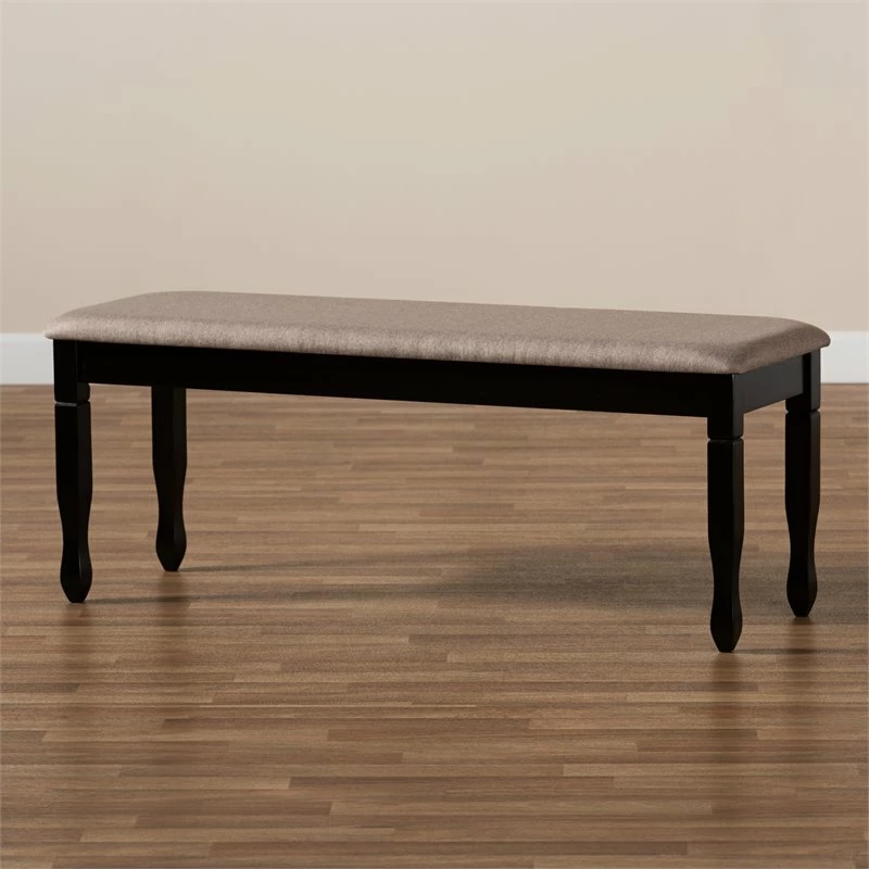 Best Sale 𧨠Bowery Hill Modern Upholstered And Brown Finished Wood Dining Bench βοΈ 6 Best Sale 𧨠Bowery Hill Modern Upholstered And Brown Finished Wood Dining Bench βοΈ - Image 6