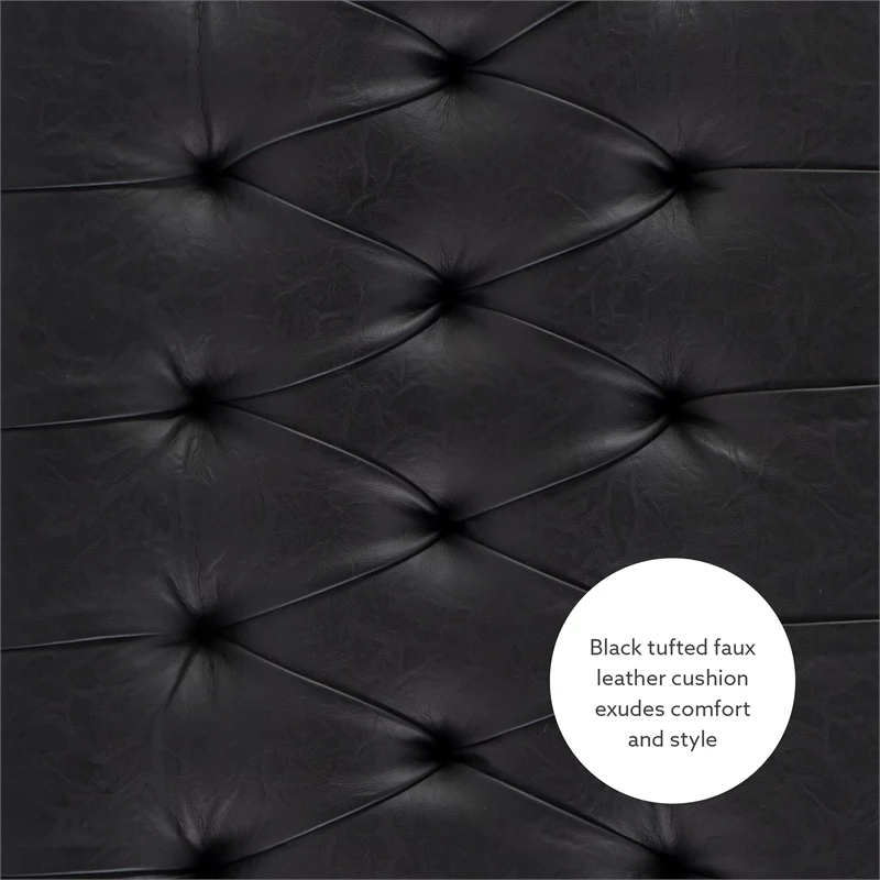 Top 10 π Linon Finn Metal Upholstered Faux Leather Stool In Black And Gold π 10 Top 10 π Linon Finn Metal Upholstered Faux Leather Stool In Black And Gold π - Image 10