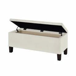 Promo π Home Fare 42 Inch Diamond Tufted Fabric Storage Bench In Cream Beige π 11 Promo π Home Fare 42 Inch Diamond Tufted Fabric Storage Bench In Cream Beige π -Bedroom Benches Store 2367307 5 L