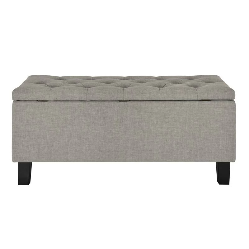 Flash Sale βοΈ Home Fare 42 Inch Hinged Top Storage Bench W/ Diamond Tufted Seat In Glacier π 3 Flash Sale βοΈ Home Fare 42 Inch Hinged Top Storage Bench W/ Diamond Tufted Seat In Glacier π - Image 3