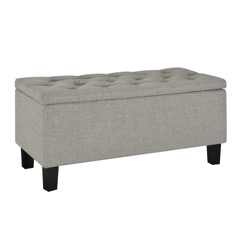 Flash Sale βοΈ Home Fare 42 Inch Hinged Top Storage Bench W/ Diamond Tufted Seat In Glacier π 1 Flash Sale βοΈ Home Fare 42 Inch Hinged Top Storage Bench W/ Diamond Tufted Seat In Glacier π