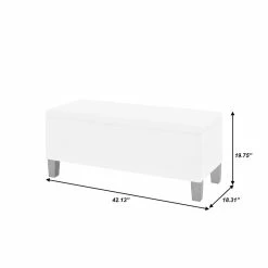 Buy 🎁 Home Fare 42 Inch Diamond Tufted Fabric Storage Bench In Light Gray 🛒 -Bedroom Benches Store 2367333 4 L