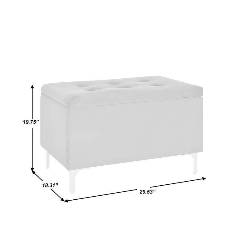 Flash Sale π Home Fare 29 Inch Tufted Fabric Storage Bench In Navy βοΈ 4 Flash Sale π Home Fare 29 Inch Tufted Fabric Storage Bench In Navy βοΈ - Image 4