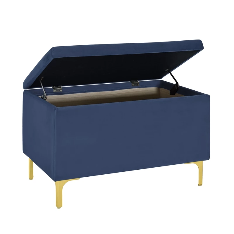 Flash Sale π Home Fare 29 Inch Tufted Fabric Storage Bench In Navy βοΈ 5 Flash Sale π Home Fare 29 Inch Tufted Fabric Storage Bench In Navy βοΈ - Image 5