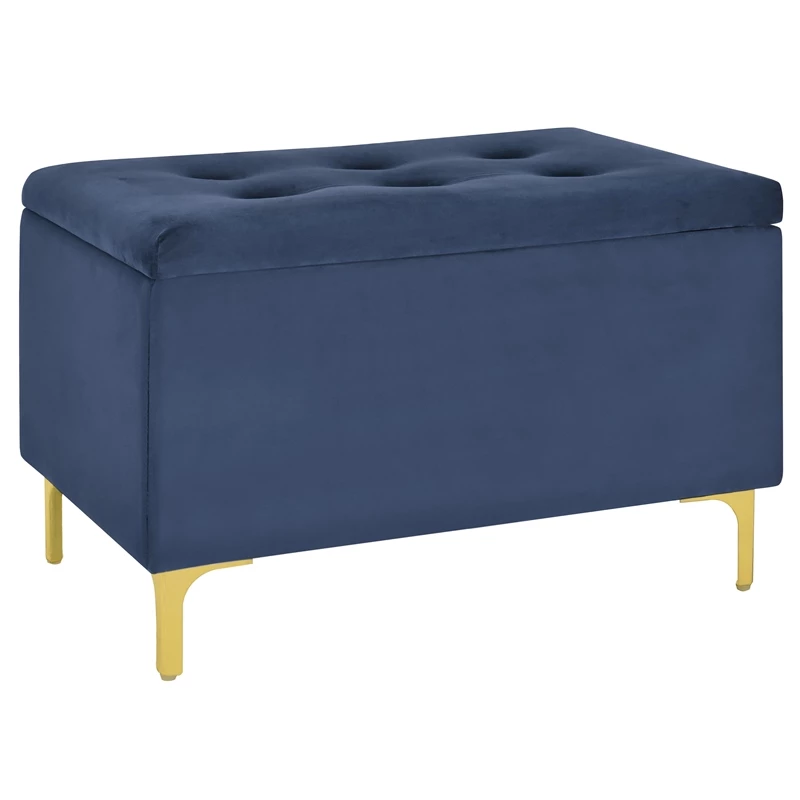 Flash Sale π Home Fare 29 Inch Tufted Fabric Storage Bench In Navy βοΈ 1 Flash Sale π Home Fare 29 Inch Tufted Fabric Storage Bench In Navy βοΈ