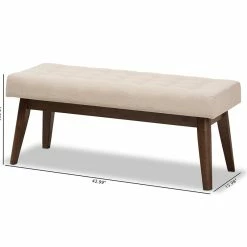 New π Bowery Hill Button Tufted Bedroom Bench In Beige π― 13 New π Bowery Hill Button Tufted Bedroom Bench In Beige π― -Bedroom Benches Store 2407778 6 L