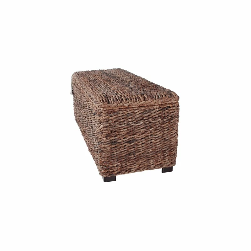 Budget ✨ Belmont Home Caswell 42" Woven Banana Leaf Rattan Storage Trunk In Honey Brown ✨ 3 Budget ✨ Belmont Home Caswell 42" Woven Banana Leaf Rattan Storage Trunk In Honey Brown ✨ - Image 3