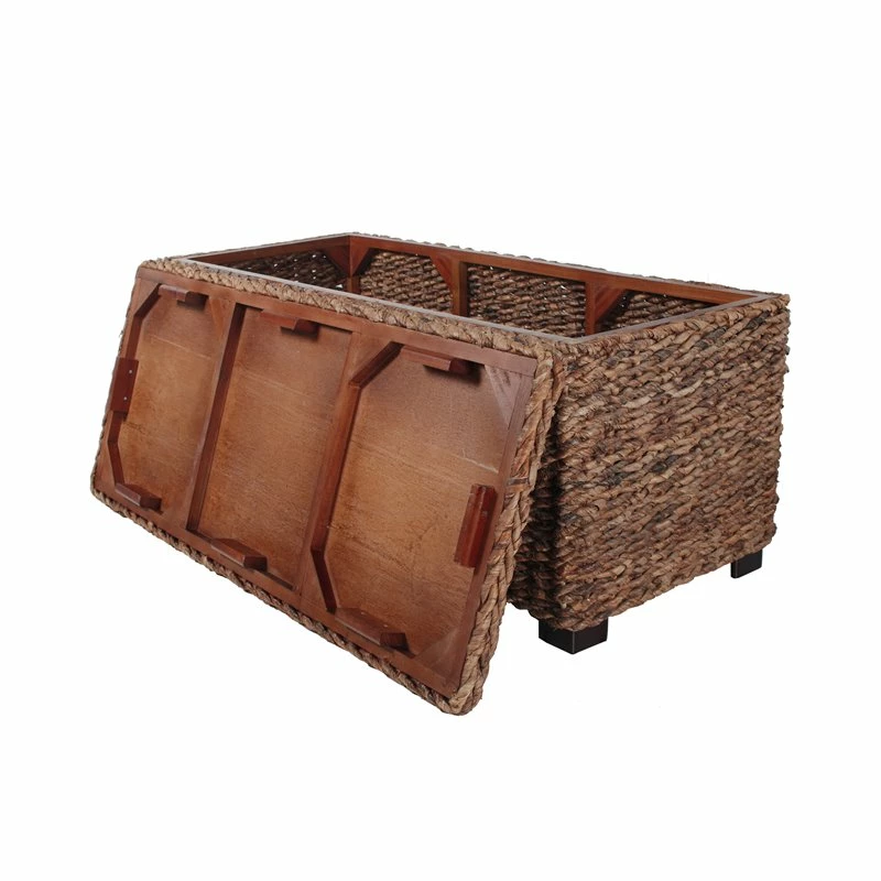 Budget ✨ Belmont Home Caswell 42" Woven Banana Leaf Rattan Storage Trunk In Honey Brown ✨ 5 Budget ✨ Belmont Home Caswell 42" Woven Banana Leaf Rattan Storage Trunk In Honey Brown ✨ - Image 5