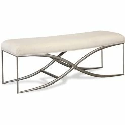 Discount β Riverside Furniture Maisie Refined Glam Upholstered Bedroom Bench In Champagne π