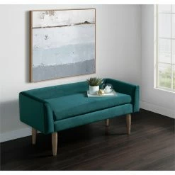 Cheap β Bowery Hill Mid-Century Velvet Upholstered Bench π 18 Cheap β Bowery Hill Mid-Century Velvet Upholstered Bench π -Bedroom Benches Store 2420971 8 L